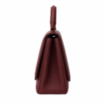 Zalvia Women’s Burgundy Heritage-Flap Handbag - Image 3