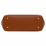 Zalvia Women’s Caramel Arc-Flap Carryall Handbag - Image 2