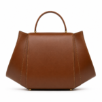 Zalvia Women’s Caramel Arc-Flap Carryall Handbag - Image 3