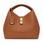 Crescent-Lock Hobo Handbag