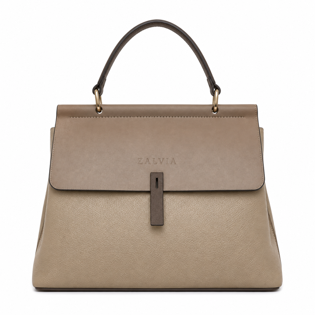 Taupe and Brown Handbag