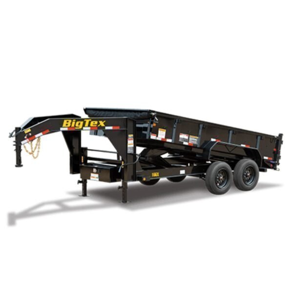 16GX_1-600x600-1.jpg Big Tex Super Duty Tandem Axle Gooseneck Dump Trailer | 16GX - Image 1