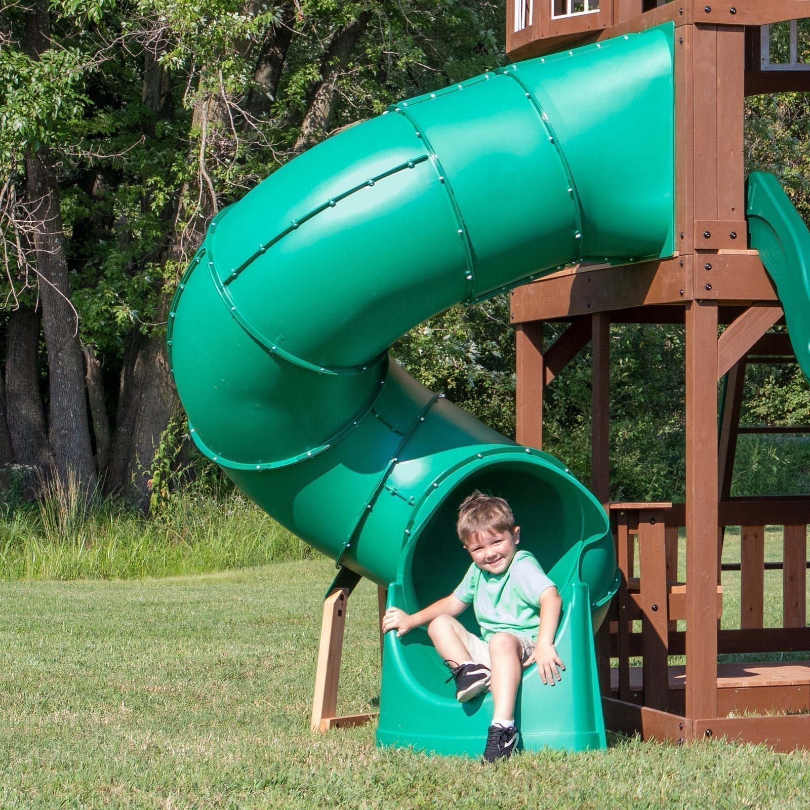 Tube-Slide-LH.jpg Spiral Left Exit Tube Slide for 5 Foot Decks - Image 1