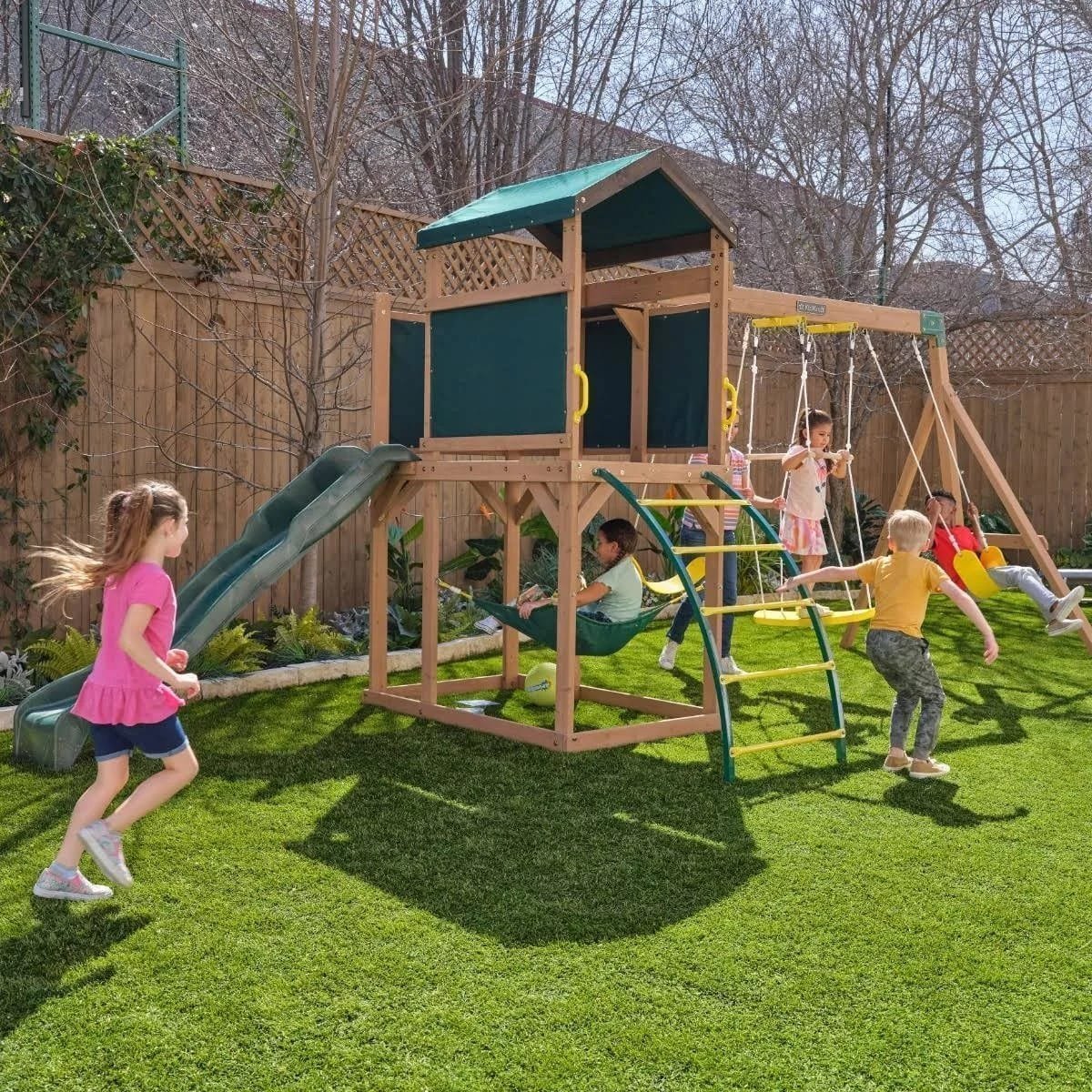 img-1899.jpg Kidkraft Hideaway Haven Swing Set - Image 1